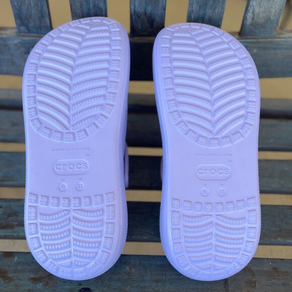 Crocs Classic Platform Clogs Men’s 9 / Women’s 11 Lavender Purple Slip-On Sandal - Picture 9 of 10